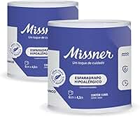 Esparadrapo Impermeável Fita Cirúrgica Hipoalérgico Discreta Missner 5cm X 4,5m - 2 Unidades