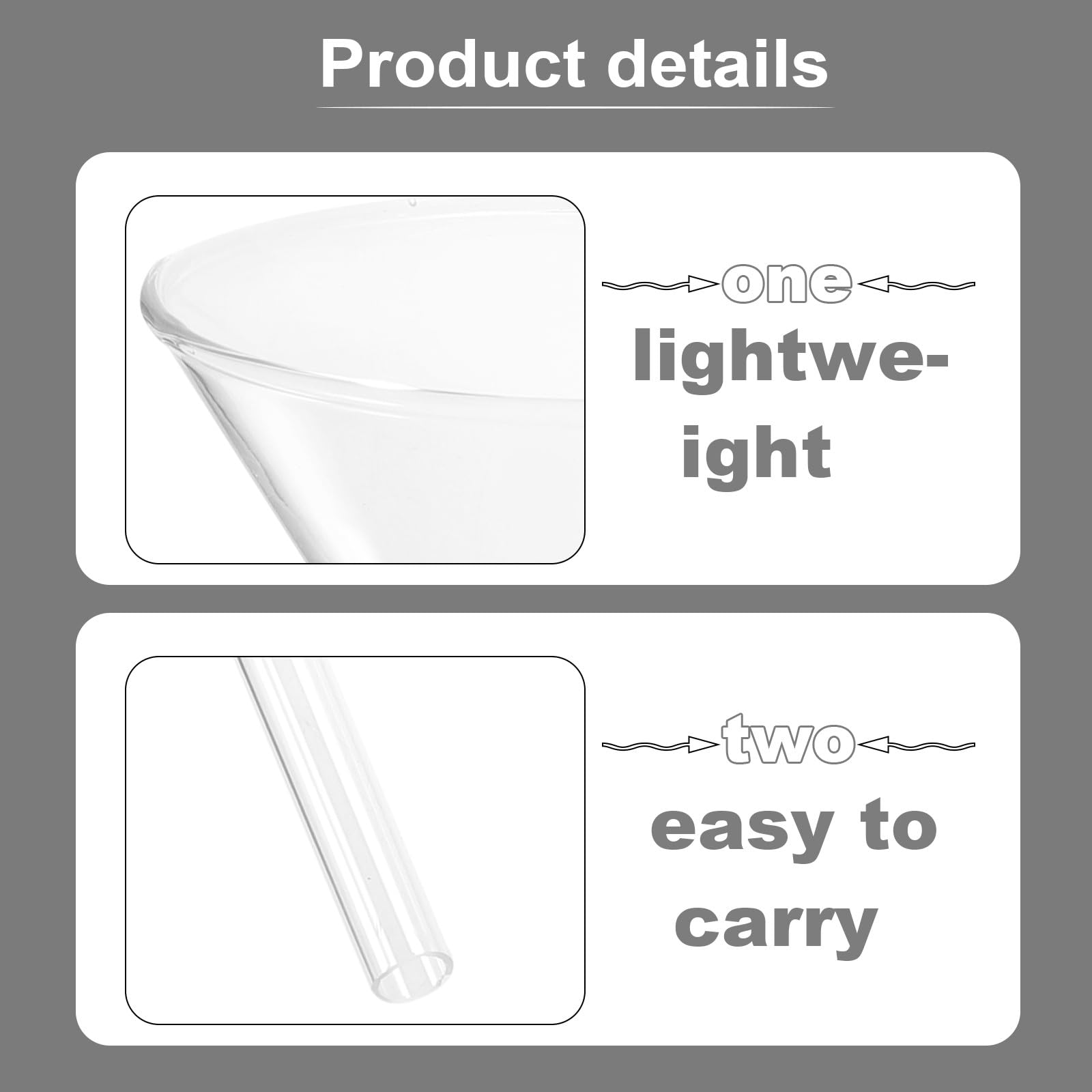 SHINEOFI Entonnoirs en Verre Borosilicaté Diamètre 40 à 90mm pour Laboratoire Lot de 4 Polyvalents et Organisateurs pour Recherches Biologiques