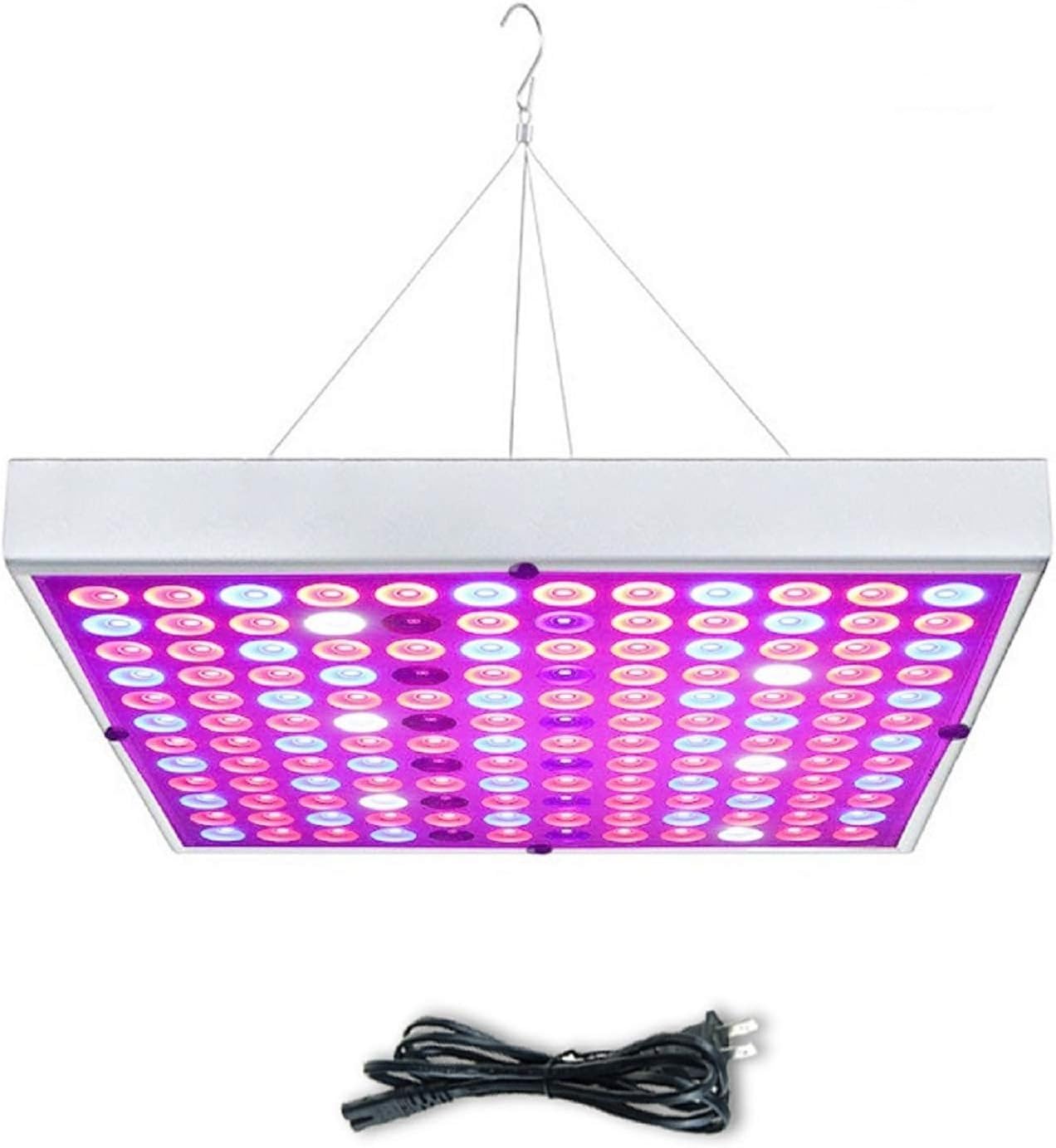 ele ELEOPTION Lampade per Piante Spettro completo LED coltiva la luce, Perfetto per Coltivazione Indoor Serra idroponica Grow Box Verdura Fiore Semina Crescita fioritura e fruttificazione (45W)