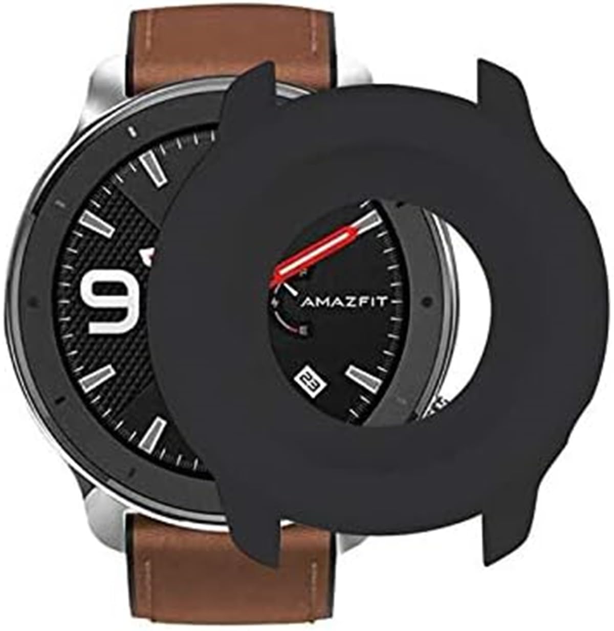 Custodia Compatible with Amazfit GTR 47mm, custodia protettiva in silicone TPU di ricambio Compatible with Amazfit GTR 47mm