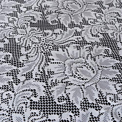 BalsaCircle 72x72-Inch White Lace Table Overlay - Wedding Reception Party Catering Table Linens Decorations