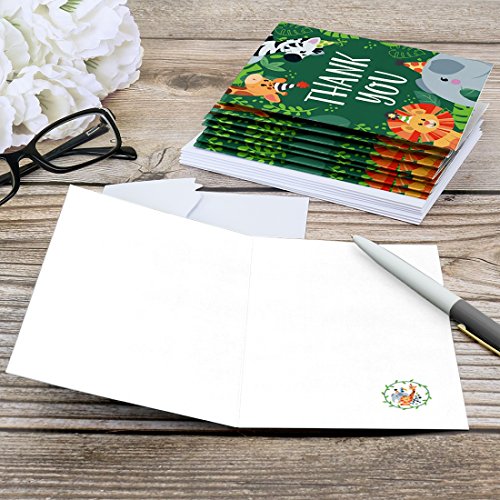 Big Dot Of Happiness Jungle Party Animals - Safari Zoo Animal Birthday Party Or Baby Shower Thank You Cards (8 Count) #TOP3