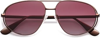 VANLINKER Retro Polarized Aviator Sunglasses for Women Men Classic Trendy Driving Sunglasses Designer Metal Frame VL9837