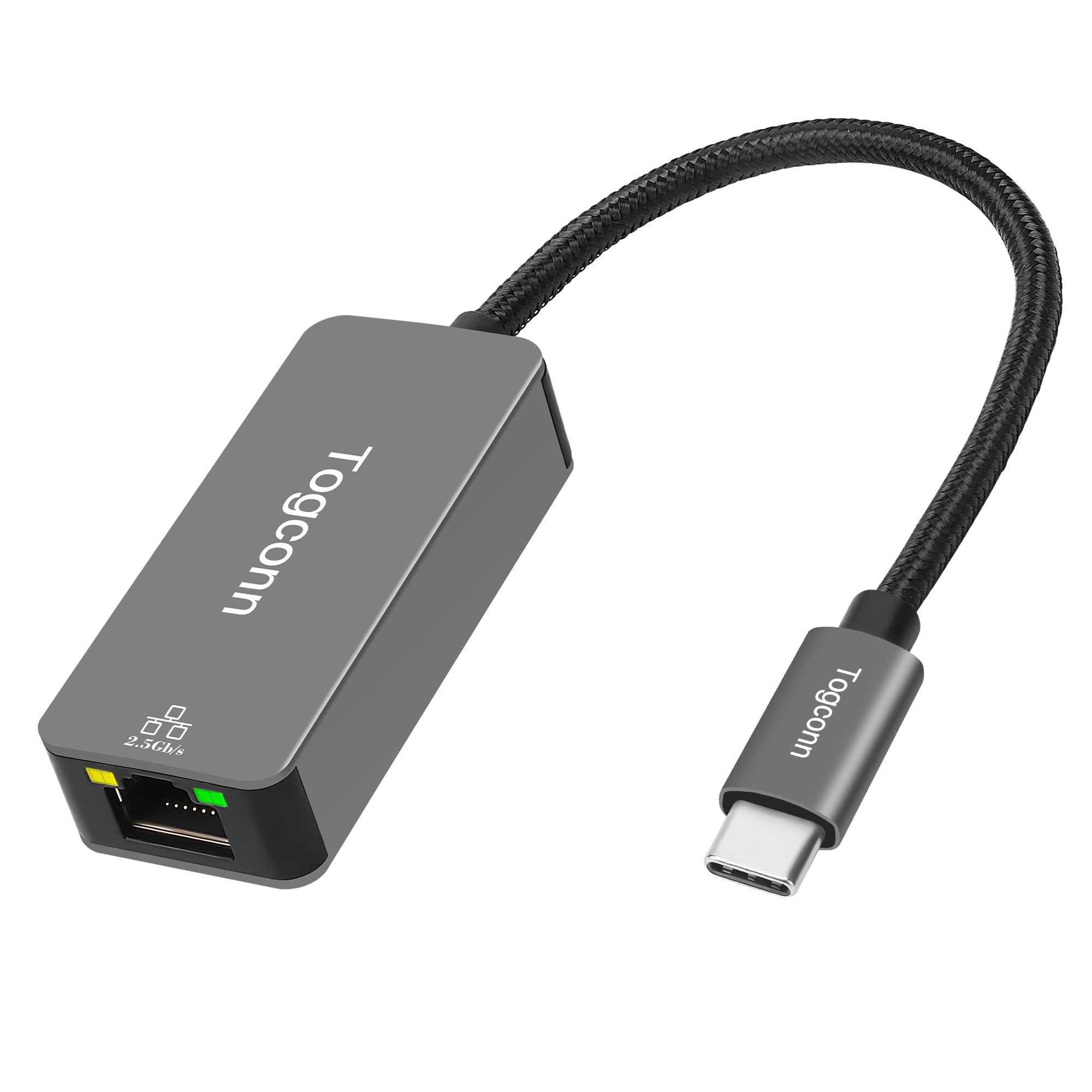 USB C to Ethernet Adapter 2.5G, USB Type-C 3.1 to RJ45 2.5Gigabit LAN (2500Mbps) Network Internet Dongle Adapter Converter, Plug and Play, Compatible with MacBook Pro/Air, iPhone 17/16/15 series, iPad