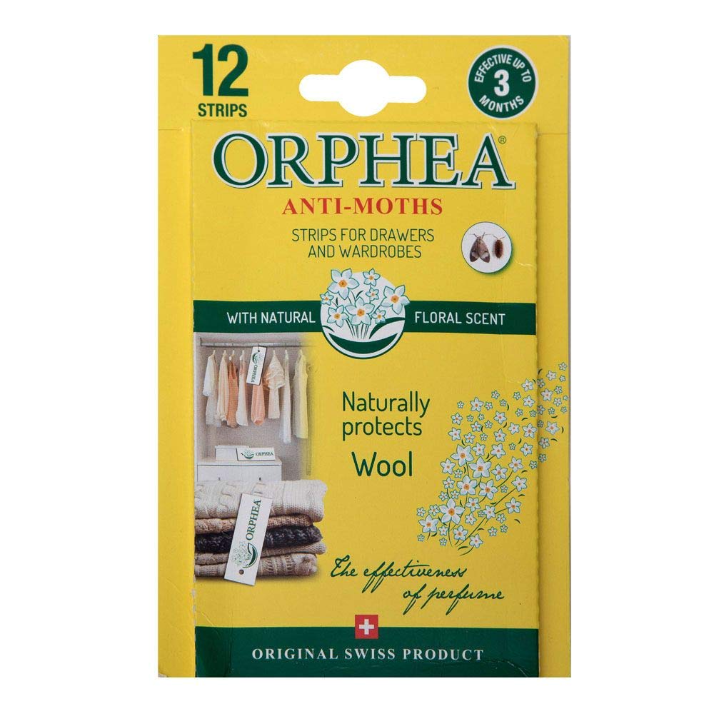 Buy 1 Pack of Orphea Natural Moth Repellent (12 Strips in total) Wardrobe Scented Freshener