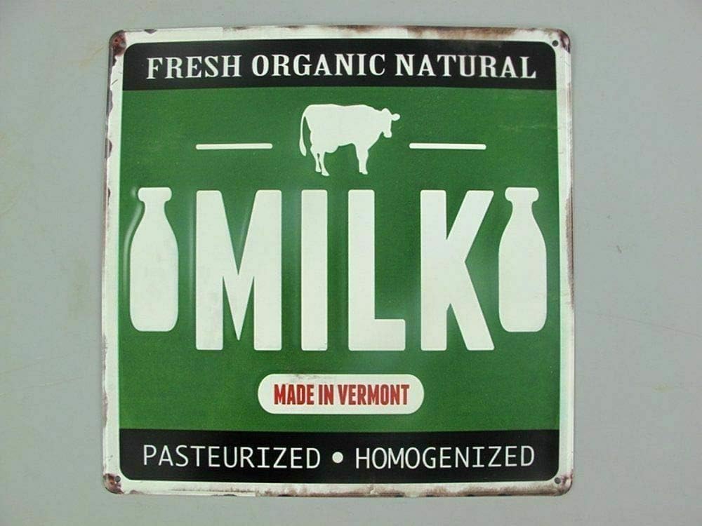nostalgia plate plate milk pubs wall poster Square/Round Metal Sign 12x12 inch