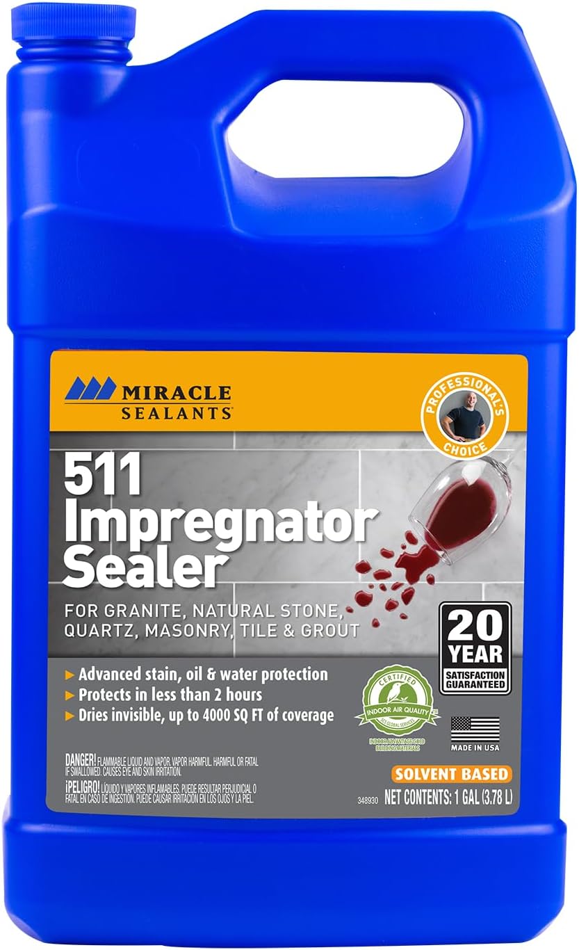 511 Impregnator Advanced Penetrating Sealer for Countertops, Stone, Tile & Grout, Gallon