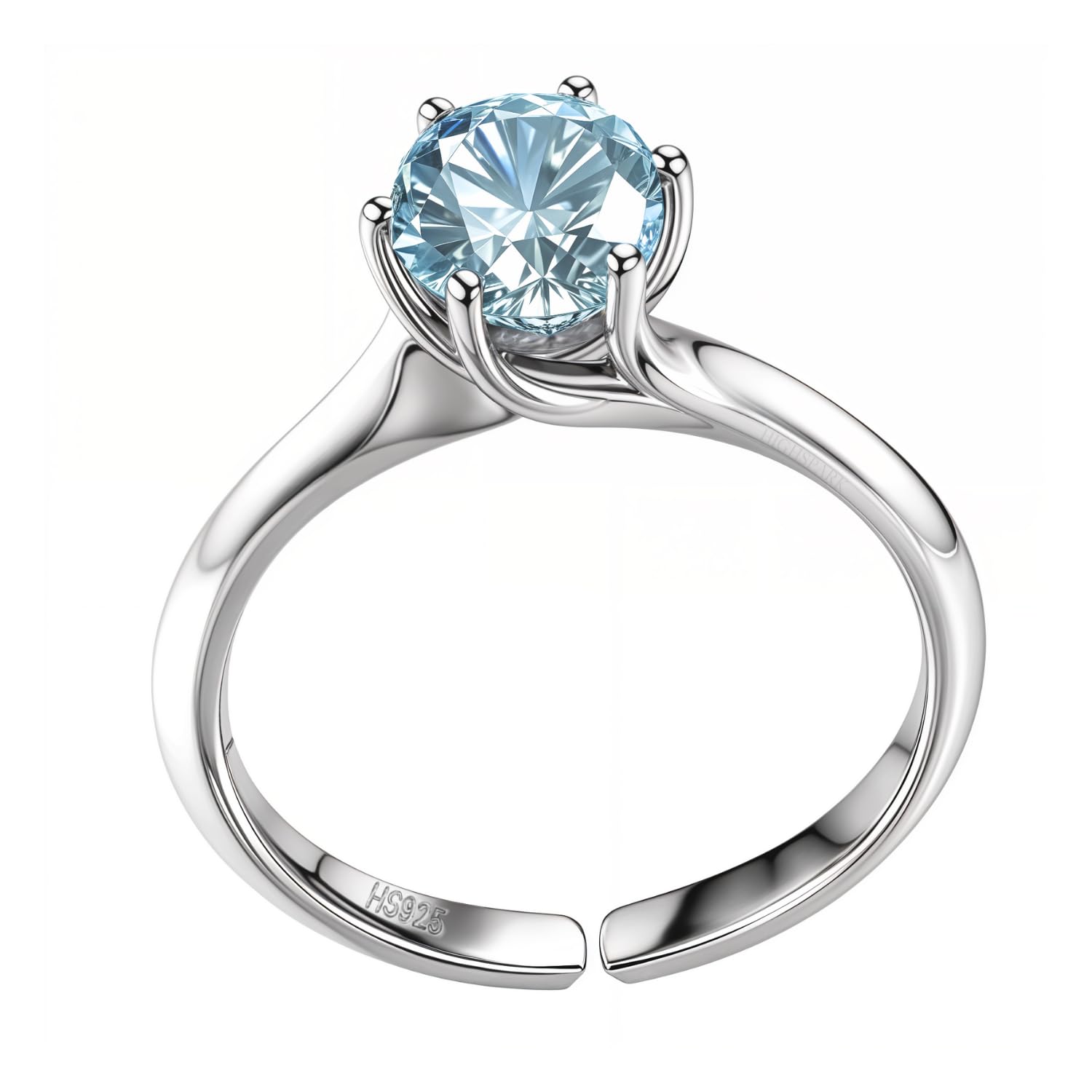 925 Silver Sparkling Martini Solitaire Ring for Women | 92.5 Sterling Silver & Diamond like Brilliance Sparkling Zirconia | Lovely Gift-image-26
