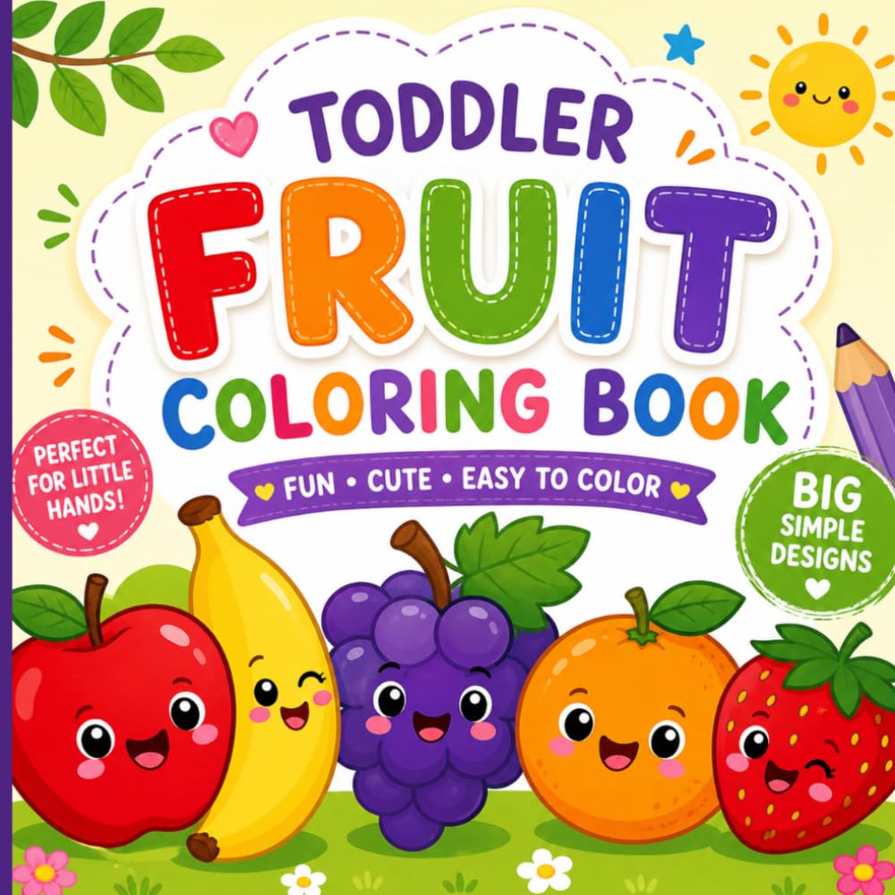 Little hands fruit colouring book