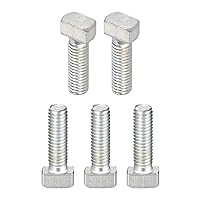 Vista 9 de Tornillo deslizante con ranura en T M6x20mm (DXL), 20 unidades, bueno para la industria de la construcción, pernos de riel en T chapados en zinc