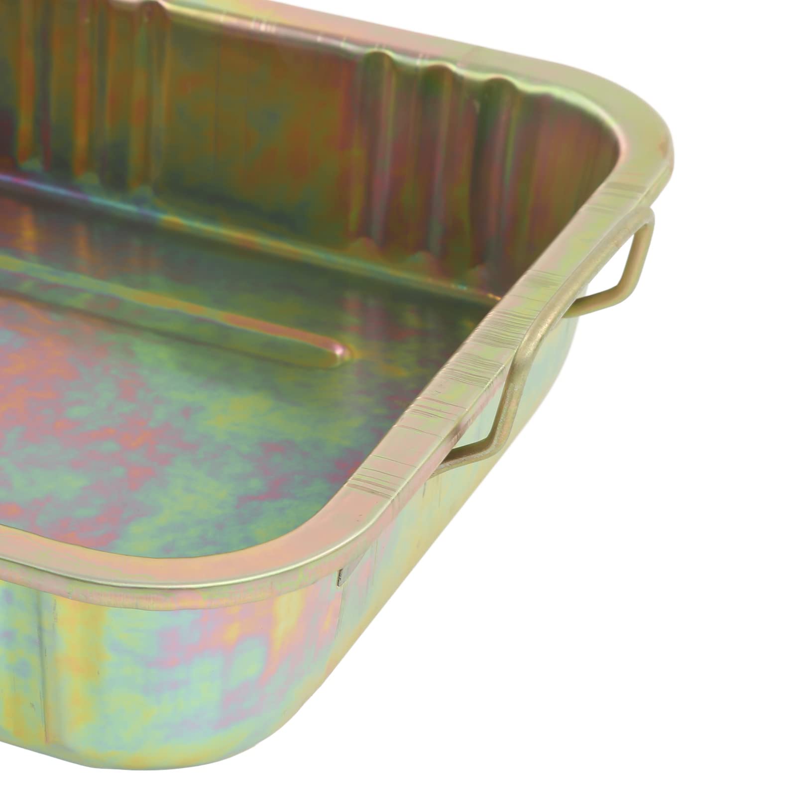 Naroote Bac de Récupération d'huile galvanisé pour Voiture Moto e |Bac de Vidange d'huile en Métal Robuste Antirouille, Résistant à la Corrosion pour Garage Mécanique (500x380x95mm)