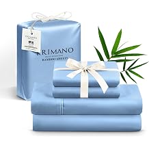 Bamboo Viscose Sheet Set Queen Size, Cooling Sheets Bed Set 4pcs