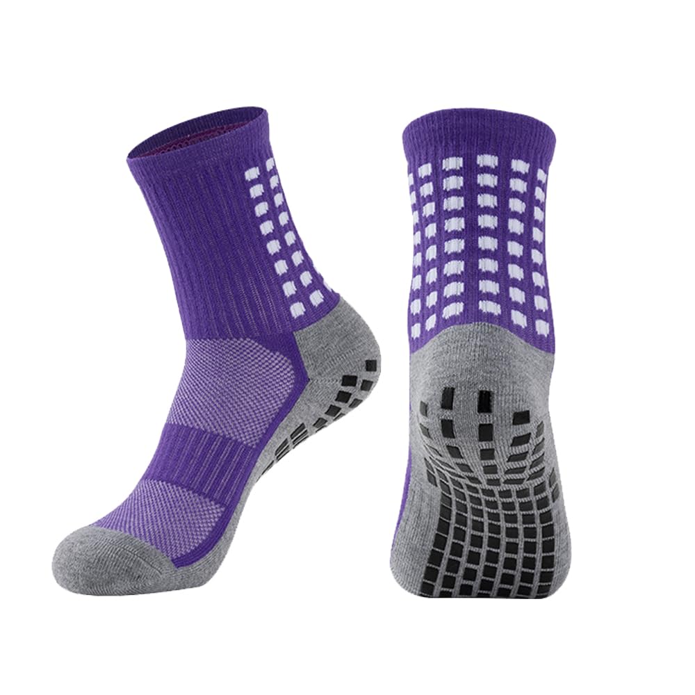 2/4 Paar Sportsocken für Herren, rutschfeste Griffpolster für Fußball, Fußball, Basketball, Laufen, Wandern, Radfahren, Sport