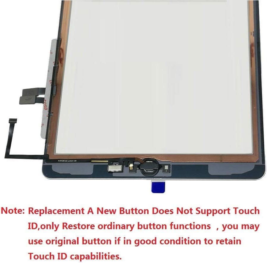 White Digitizer Repair Kit for iPad 9.7" 2018 iPad 6 6th Gen A1893 A1954 Touch Screen Digitizer Replacement with Home Button + Adhesive + Tools