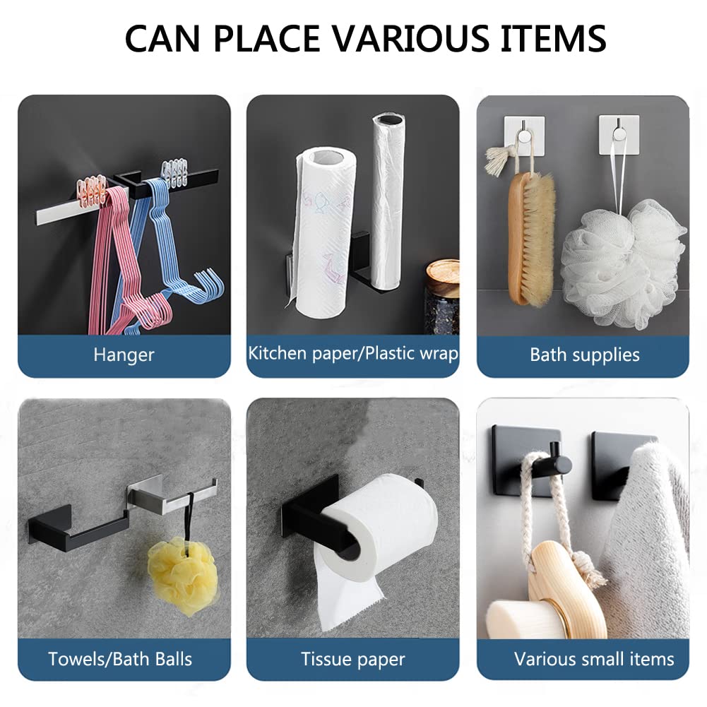 Porta Carta Igienica Con Ganci - Adesivo O A Foro, Bianco, Con Ripiano Per Oggetti