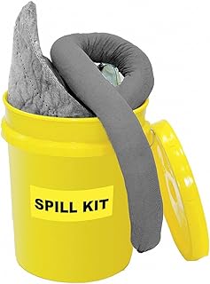 NPS 455304 10 Piece Spilfyter Universal Sorbents Grab and Go Bucket Spill Kit
