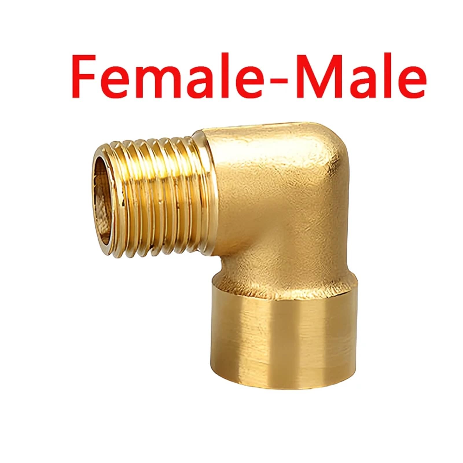 20 Piezas de Codo de latón con Rosca Hembra x Macho de 1/8", 1/4", 3/8" y 1/2", Conector de tubería Igual o Reducida, Adaptador de Cobre for Agua y Combustible.(1l8 Female to Female)