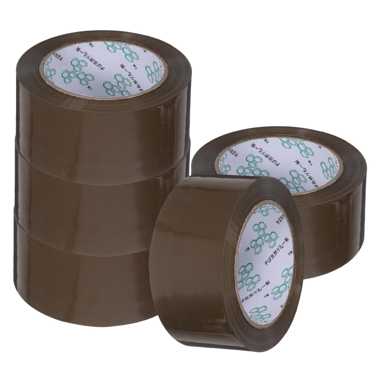 Verpackungsklebeband 5 Rollen 2 Zoll X 394 Yards Bopp | Braun, Stark Haftend und Vielseitig, für Industriellen Transport und Büro