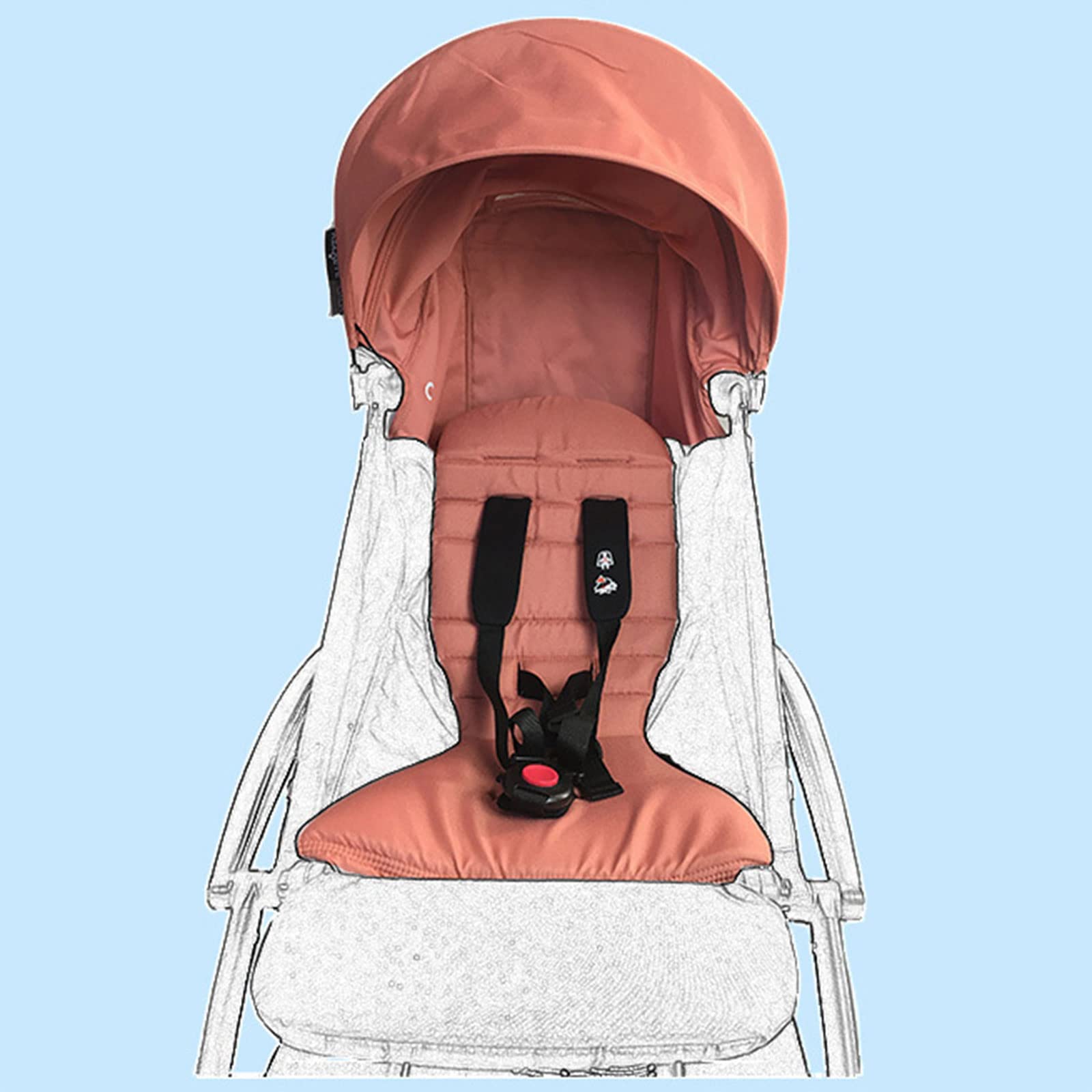 Housse de siège de poussette pour bébé - Coussin de siège de poussette remplaçable