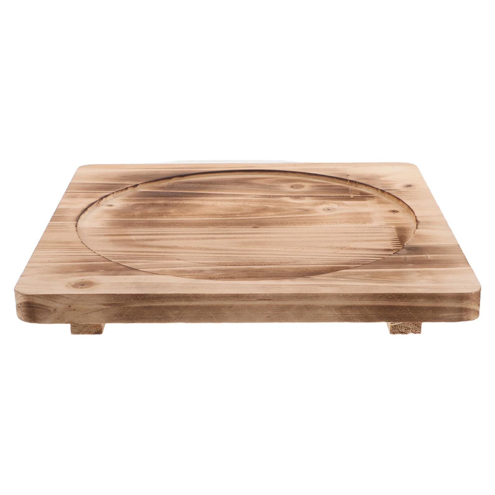 Socle isolant thermique de jardin dessous de plat en bois pour camping