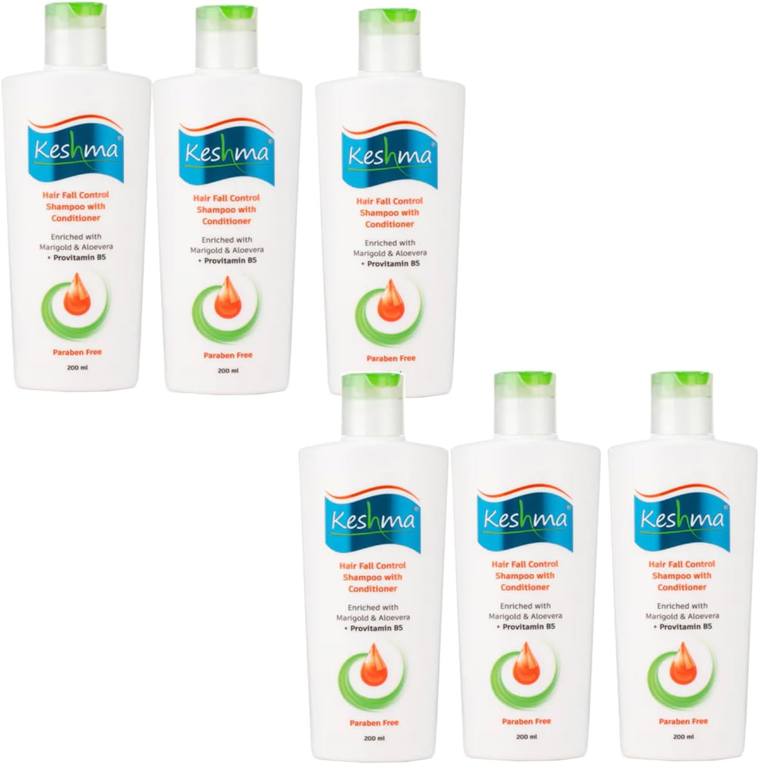 KESHMA HAIR FALL SHAMPOO WITH CONDITIONOR ALOEVERA (200ML) PACK OF - 4