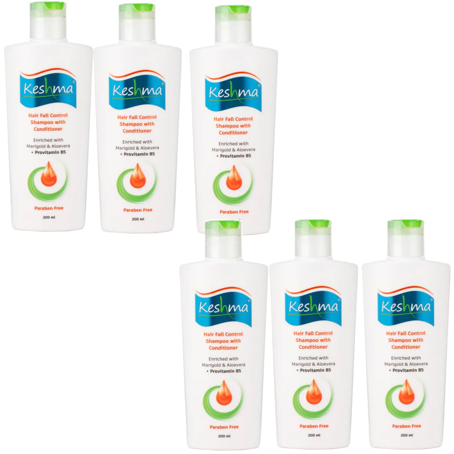KESHMA HAIR FALL SHAMPOO WITH CONDITIONOR ALOEVERA (200ML) PACK OF - 4