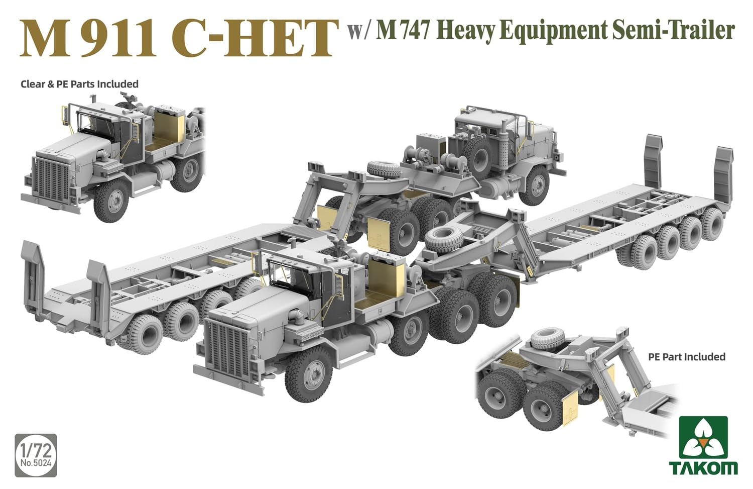 M911 C-HET (8X6) & M747 セミトレーラー M911 C-HET 戦車運搬車 w/M747重装備セミトレーラー (プラモデル