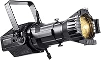 Vista 2 de Monoprice COB LED elipsoidal - Blanco, 200 vatios, 3200 K, 19 grados, con soporte Gobo, control DMX de 3 canales, serie Stage Right