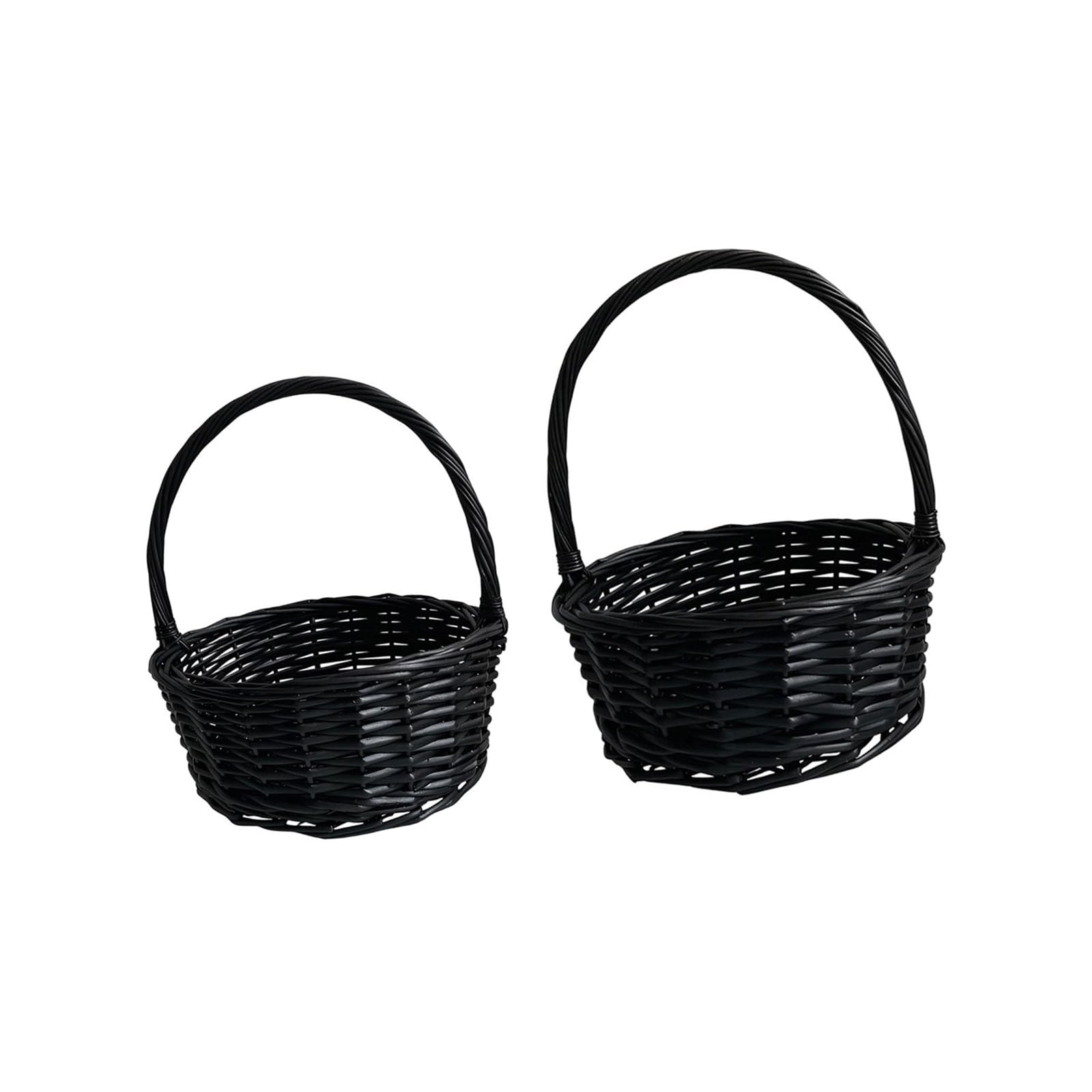 Cestino in rattan intrecciato con manici per picnic e gite, D