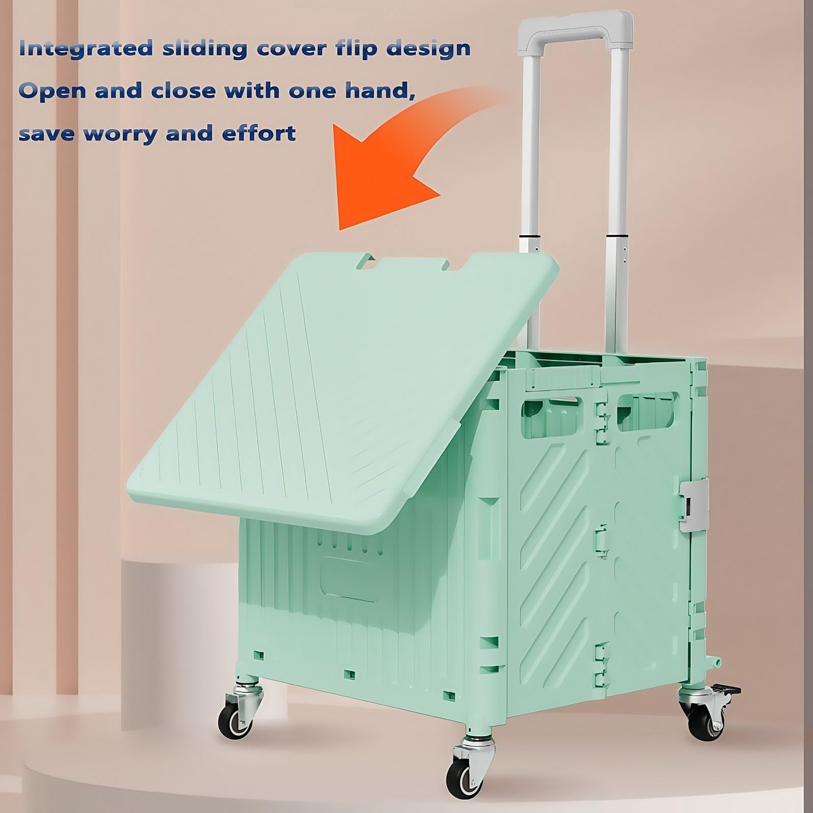 Carrello per la spesa pieghevole, resistente, con ruote e manico telescopico, supporta 35 kg, ideale per la spesa e il trasporto