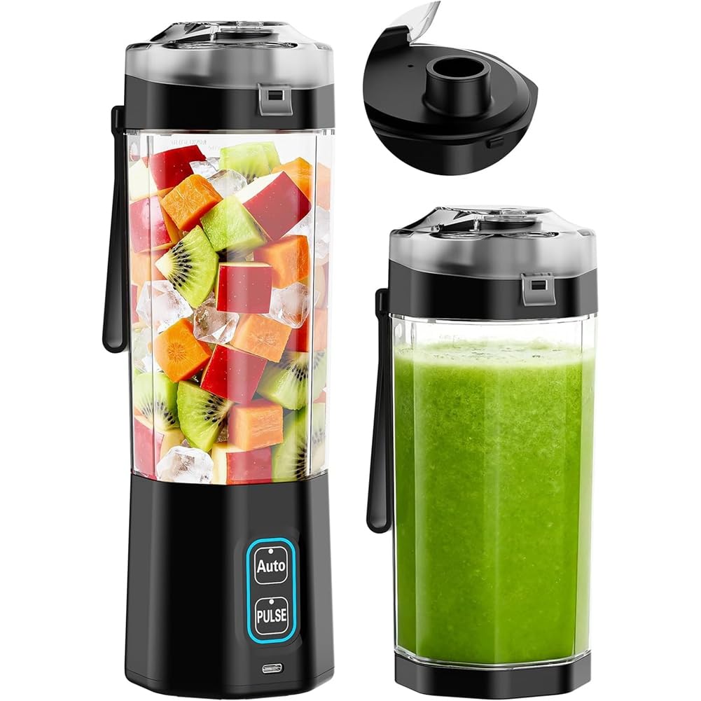 Hndhbfgrt Wireless Battery Powered 700ml Mini Stand Mixer, Portable Blender for Smoothie Maker to Go, for Smoothies& Protein Shakes