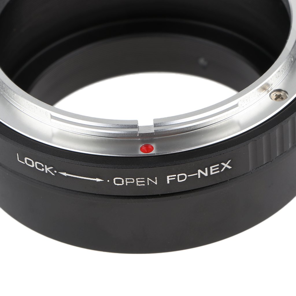 FD-NEX Adapter Ring for Canon FD Lens to Sony NEX E NEX-3 NEX-5 NEX-VG10 - Black+Silver-image-25