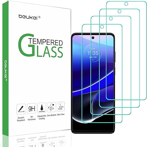 Protector de pantalla de vidrio templado compatible con Motorola Moto G Stylus (2022) / Moto G Stylus 5G (2022) [No apto para la versión 2021/2020]