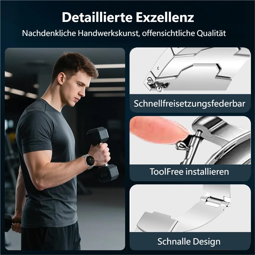 20mm 22mm Universelles Titan-Schnellverschluss-UhrenMetallarmband