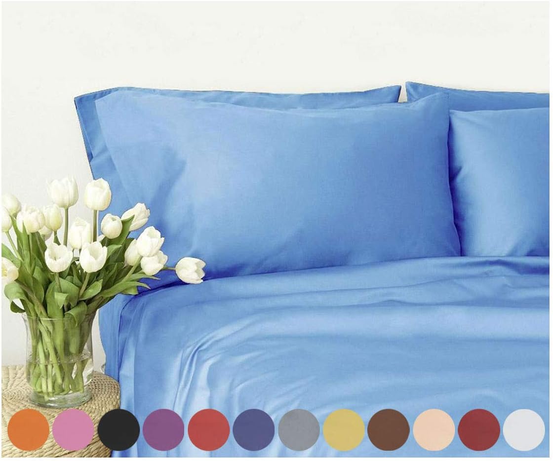 Swan Comfort Microfiber 4-Piece Bed Sheet Set - Full, Light Blue