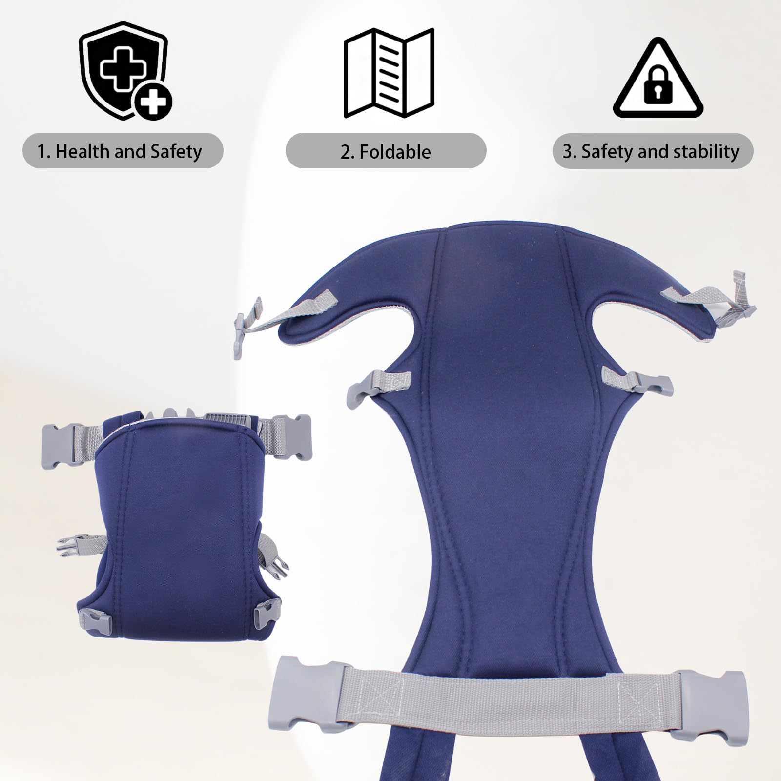 Mochila Portabebés para Bebe,Portabebés Recién bebé Pequeños,Mochila Portabebé Multifunción Para 3.5-15 Kg Recién Nacidos y Bebés (Azul marino)