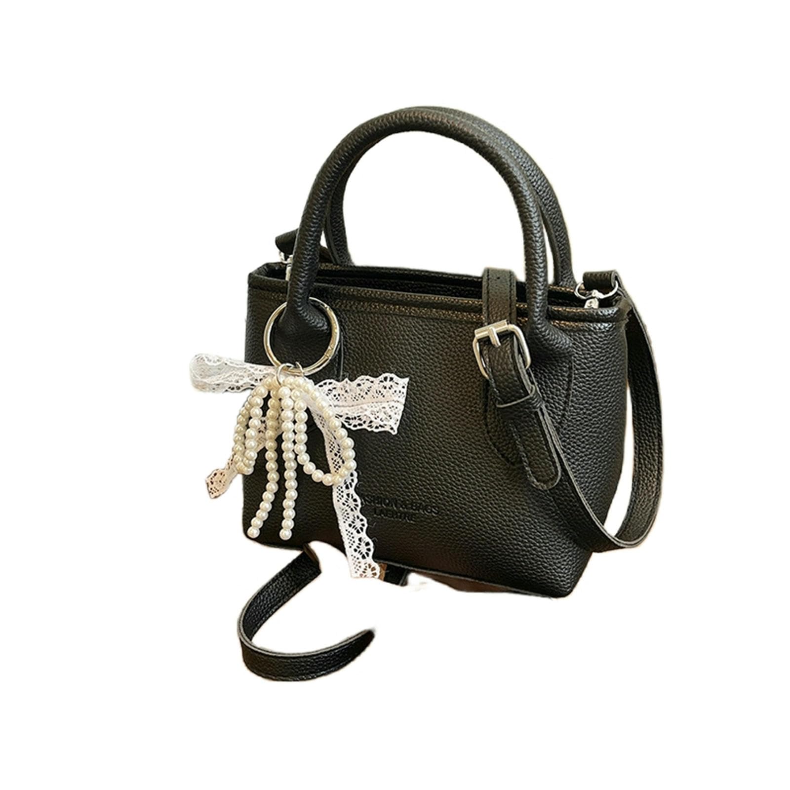 Borsa A Mano Tracolla Piccola Squisita Secchiello Versatile-Nero 1