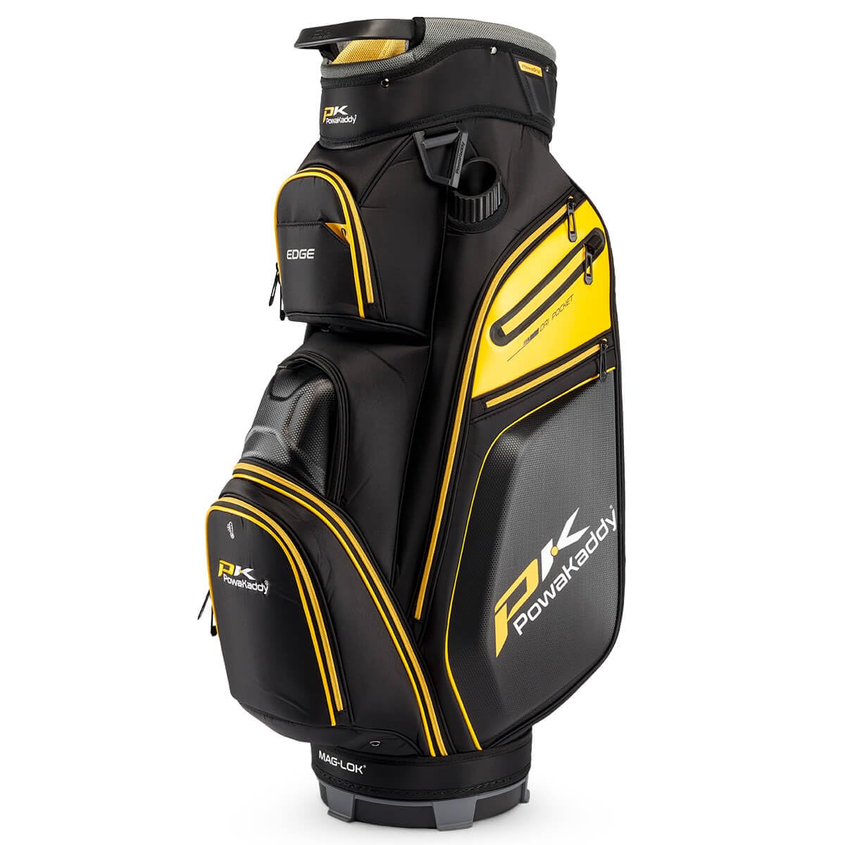 PowaKaddy Edge Cart Bag - Gunmetal/Yellow Trim - One Size