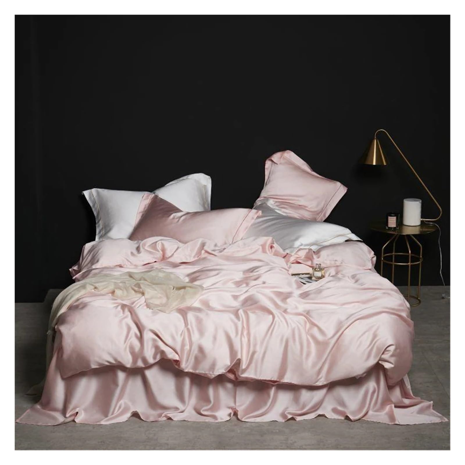 Sbcgfy G Silk Beddin Set Healthy Silkworm Queen Size Kin Size Duvet Cover Sheet Pillowcase Sheet Set,Cotton Duvet, Zq-11042,-King_fitted Bed Sheet