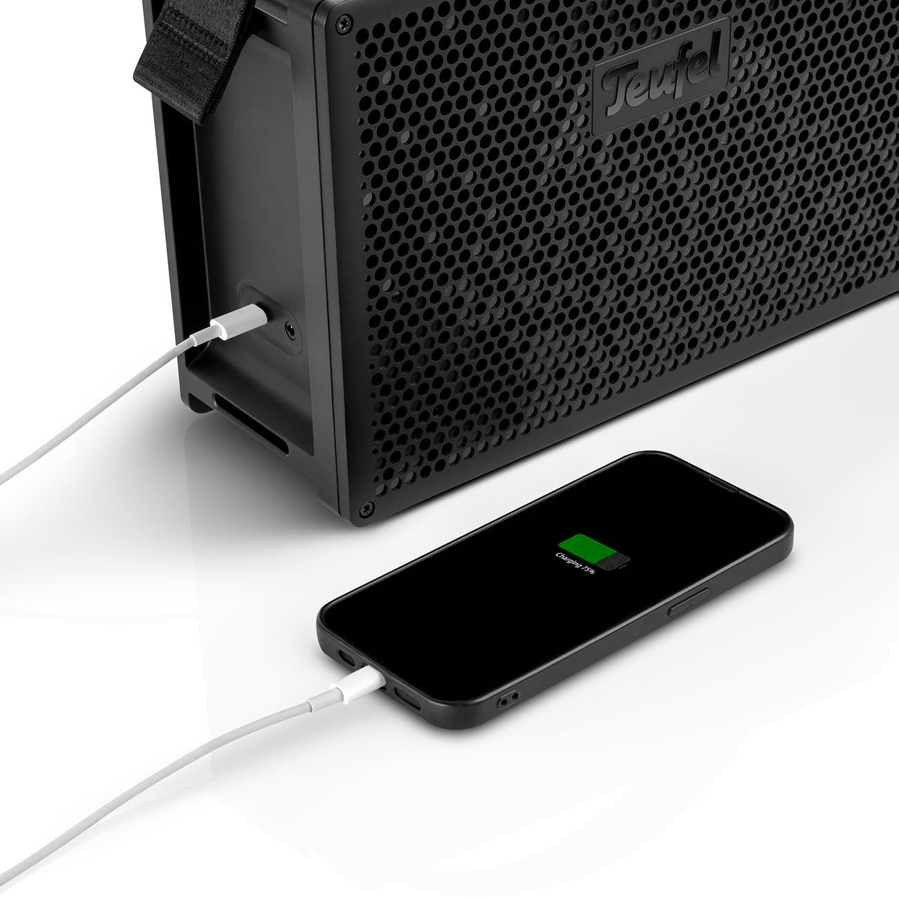 Teufel MYND - Tragbarer Bluetooth Lautsprecher Wasserfest IP67, 2.1 System mit bis zu 42 Std Akkulaufzeit, Open Source Project, Powerbank Funktion - Warm Black