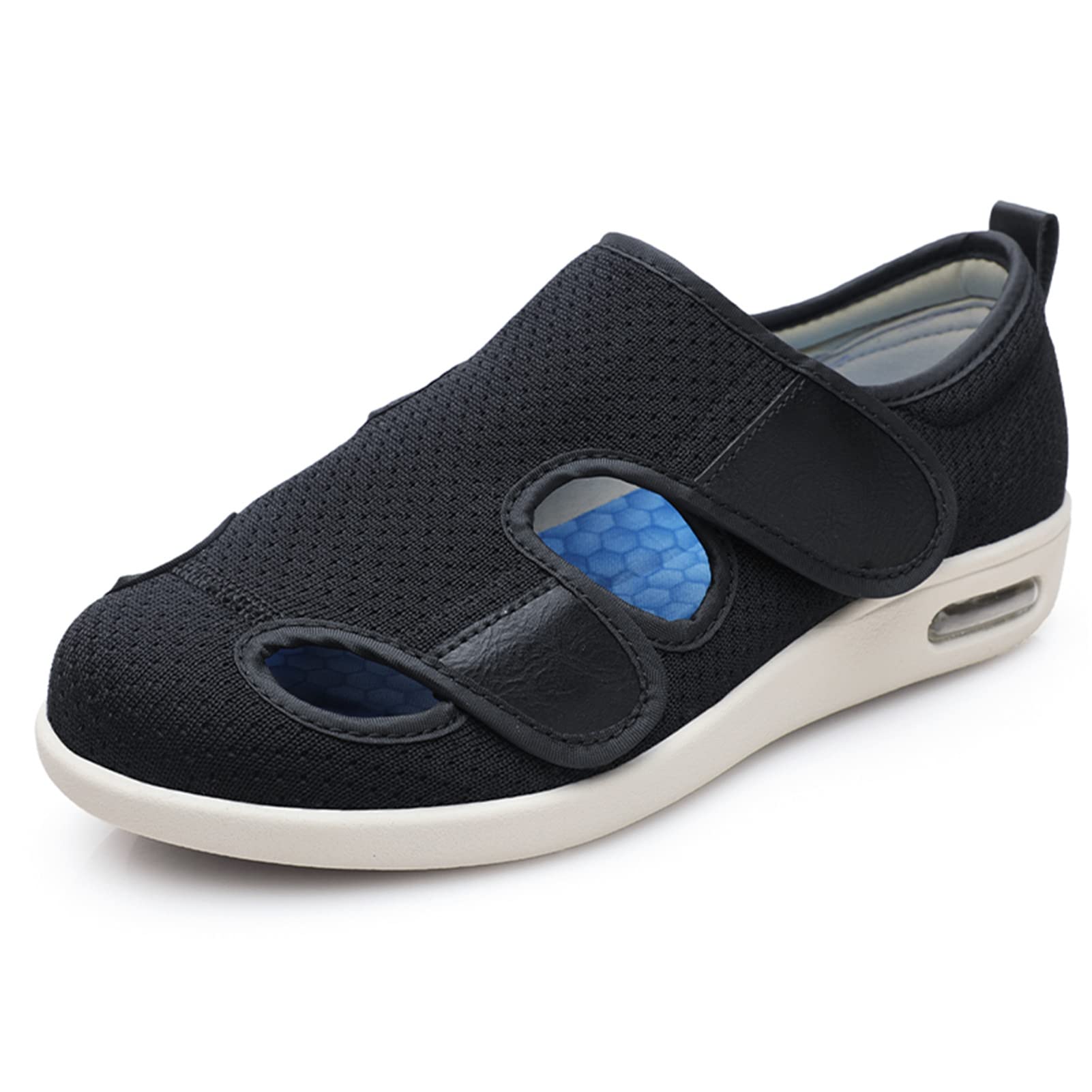 Scarpe da passeggio con cuscino d'aria Scarpe da passeggio per diabetici ortopedici artrite regolabile Pantofole da casa con edema Piedi gonfi Scarpe extra larghe