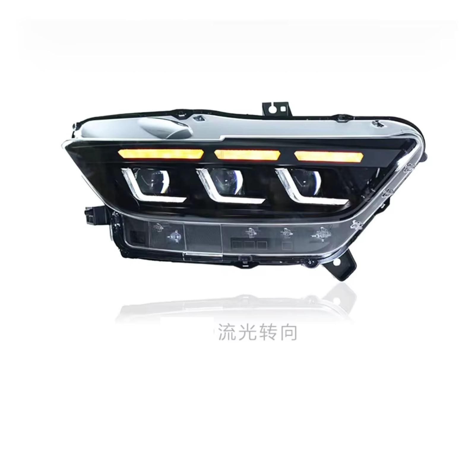 Conjunto Faros Aelanteros Compatible Con Ford Para Mustang 2015 2016 2017 Accesorios De Iluminación Coche Conjunto De Faros Delanteros DRL Luz De Giro Dinámica Luz Alta