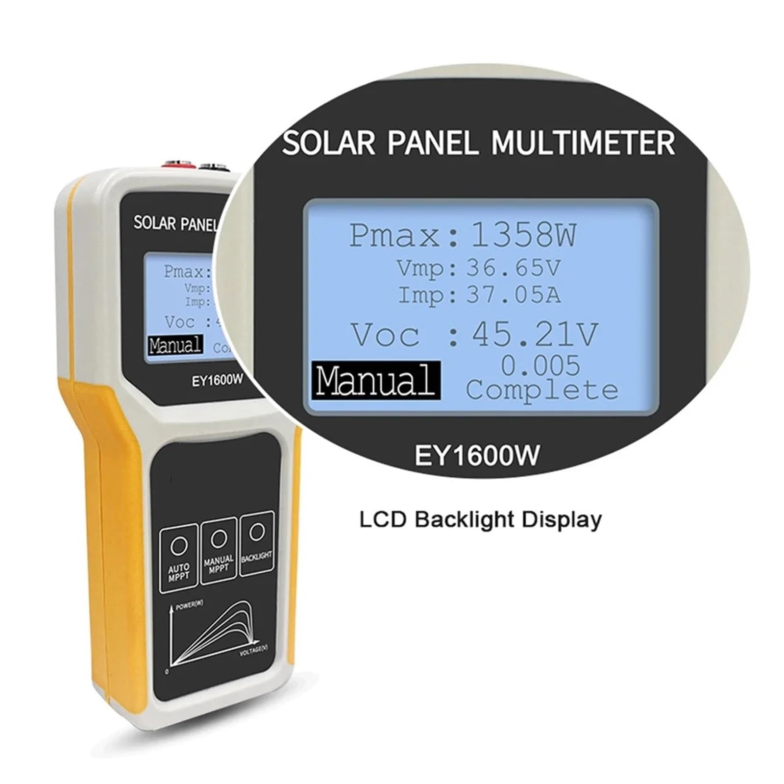 EL400B Panel fotowoltaiczny Multimetr Panel słoneczny MPPT Tester Napięcie prądu Miernik testowy mocy Multimetr
