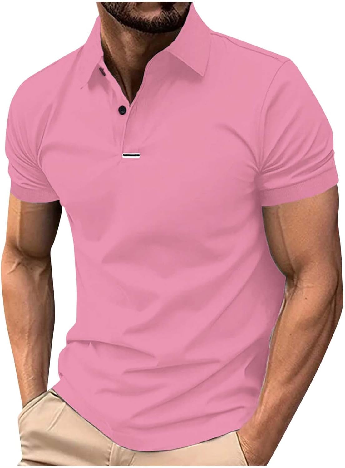Classic Men’s Polo Shirts Collared & Active Golf Shirt Moisture Wicking Quick-Dry Short Sleeve Casual T-Shirts