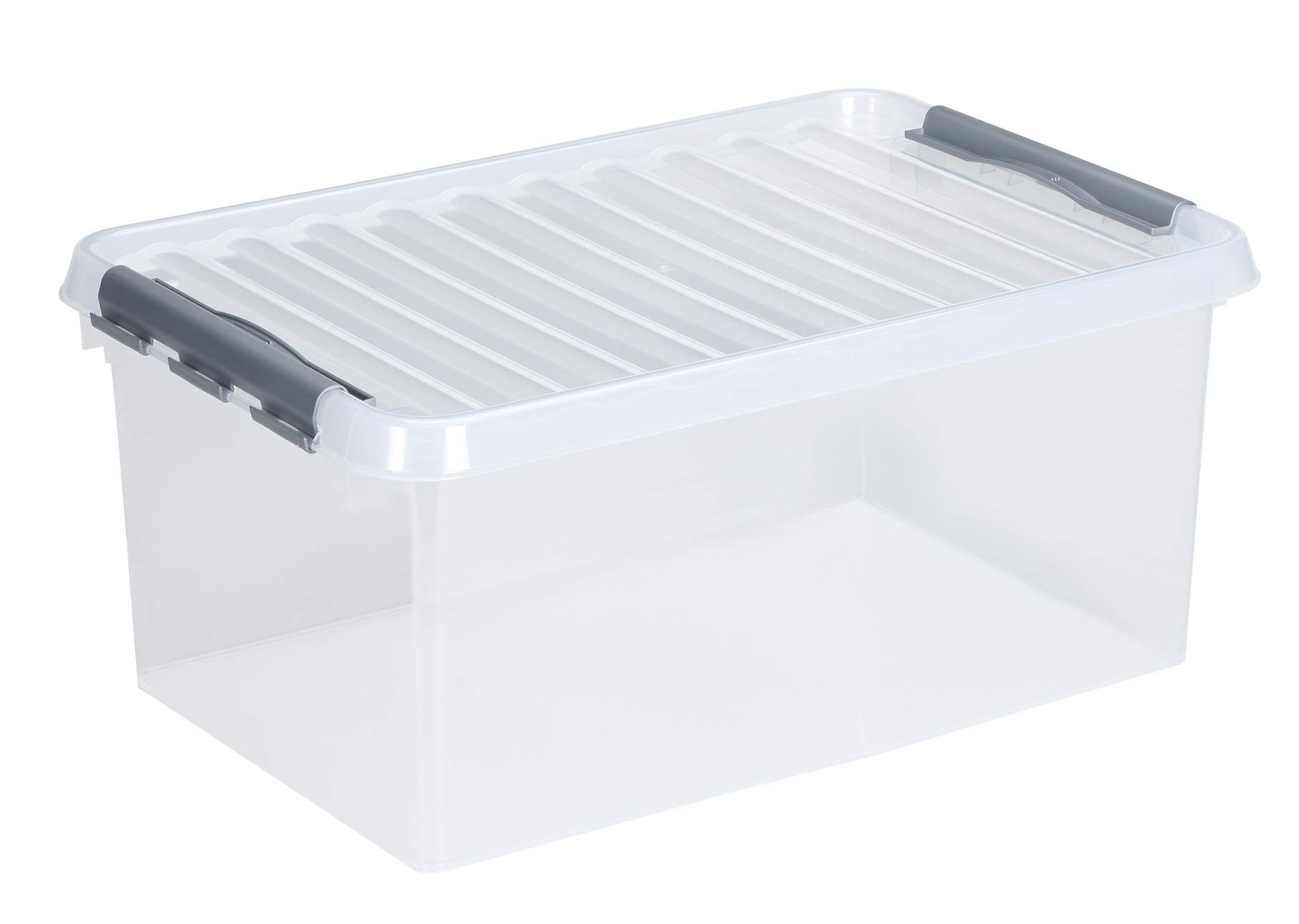 3 x SUNWARE Q-Line Box - 45 Liter - 60 x 40 x 26cm - transparent/metallic