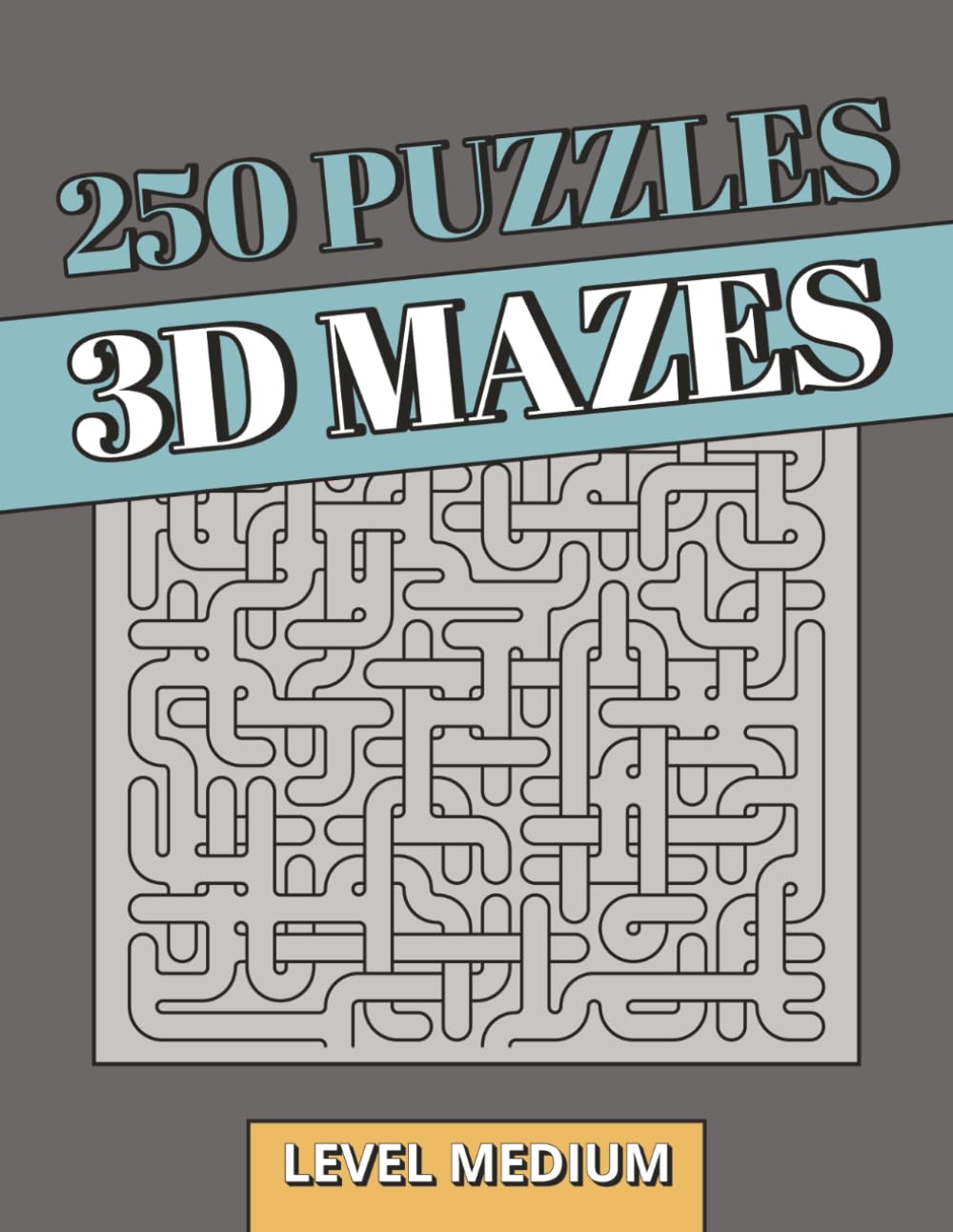 250 3D Maze Puzzle Book: 3D Puzzles | 250 Medium-Level Spatial Challenges for Sustained Focus & Logical Thinking | Perfect Gift for Adults (3D Mazes Collection)