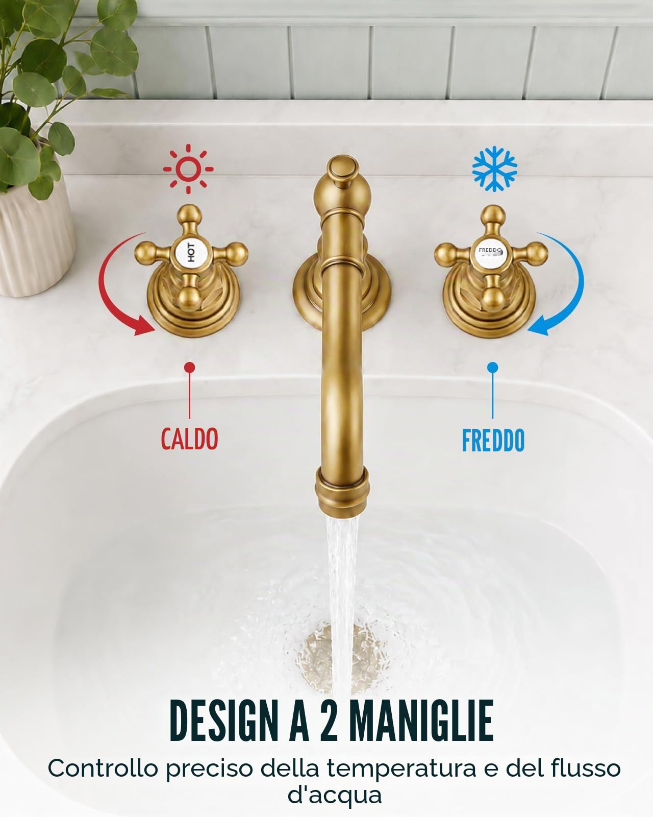 Rubinetto per lavabo da bagno diffuso manopole a doppia croce in ottone antico 3 fori miscelatore rubinetto montaggio sul ponte con scarico pop-up