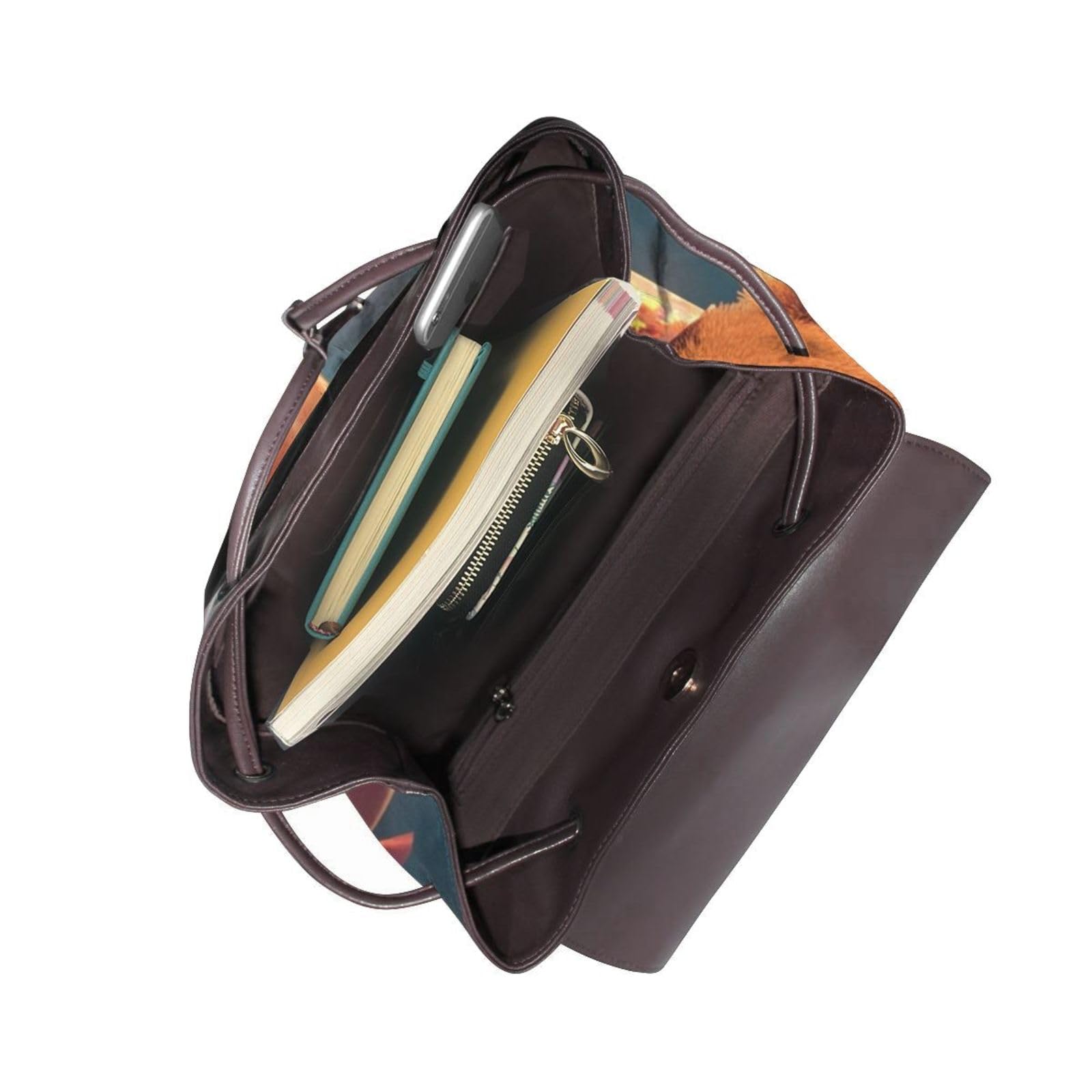 Ein Teddybär, der einen Ballon hält, modischer Damen-Rucksack, lässiger Rucksack, bedruckter Damen-Lederrucksack für die Arbeit