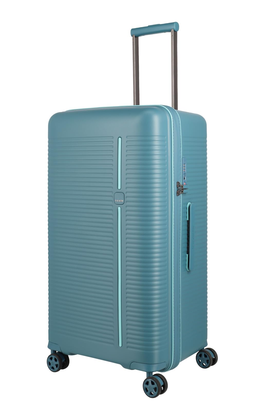 travelite 4-wheel hard shell suitcase large 101 liters, XL trunk suitcase, luggage series ROOMER: hard shell trolley with TSA combination lock, 78 cm (no bulky luggage)