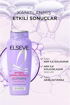 L'Oréal Paris Elseve Hydra [Hyaluronic] Nem Dolduran Bakım Şampuanı 300 ml